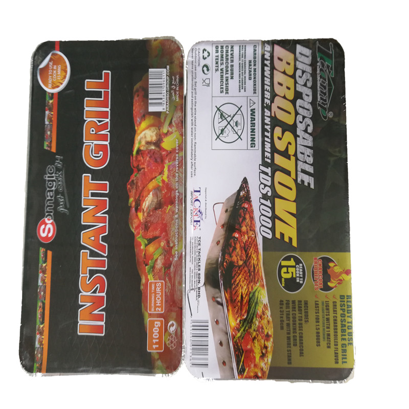 Draagbare wegwerp instant grill mini bbq grill
